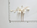 Bridal Jewelry Porcelain Flower Hair Clip Comb Crystal Hairpin Women Bride Bridesmaids Gold Color Head Piece Wedding Accessories