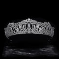Wedding Hair Accessories Princess Queen Zircon Tiaras and Crowns Cubic Zirconia Headband Brides Big Large Diadem Bridal Jewelry c