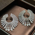 High Quality AAA Zircon Bridal Earrings CZ Zirconia Wedding Earring For Brides Accessories Women Party Dinner Dress Jewelry a Clear