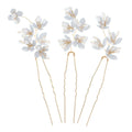 Wedding Accessories Flower Head Pieces Gold Color Hairpins For Bridesmaids Brides Girl Women Hair Pins Clips Bridal Jewelry