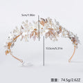 Wedding Hair Accessories Porcelain Flower Headband Hairband For Brides Handmade Gold Color Headpiece Headdress Bridal Jewelry