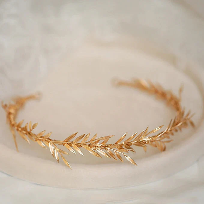 Leaf Headband Hairband Vintage Gold Silver Color Headpiece Brides Headwear Headdress Bridal Jewelry Wedding Hair Accessories