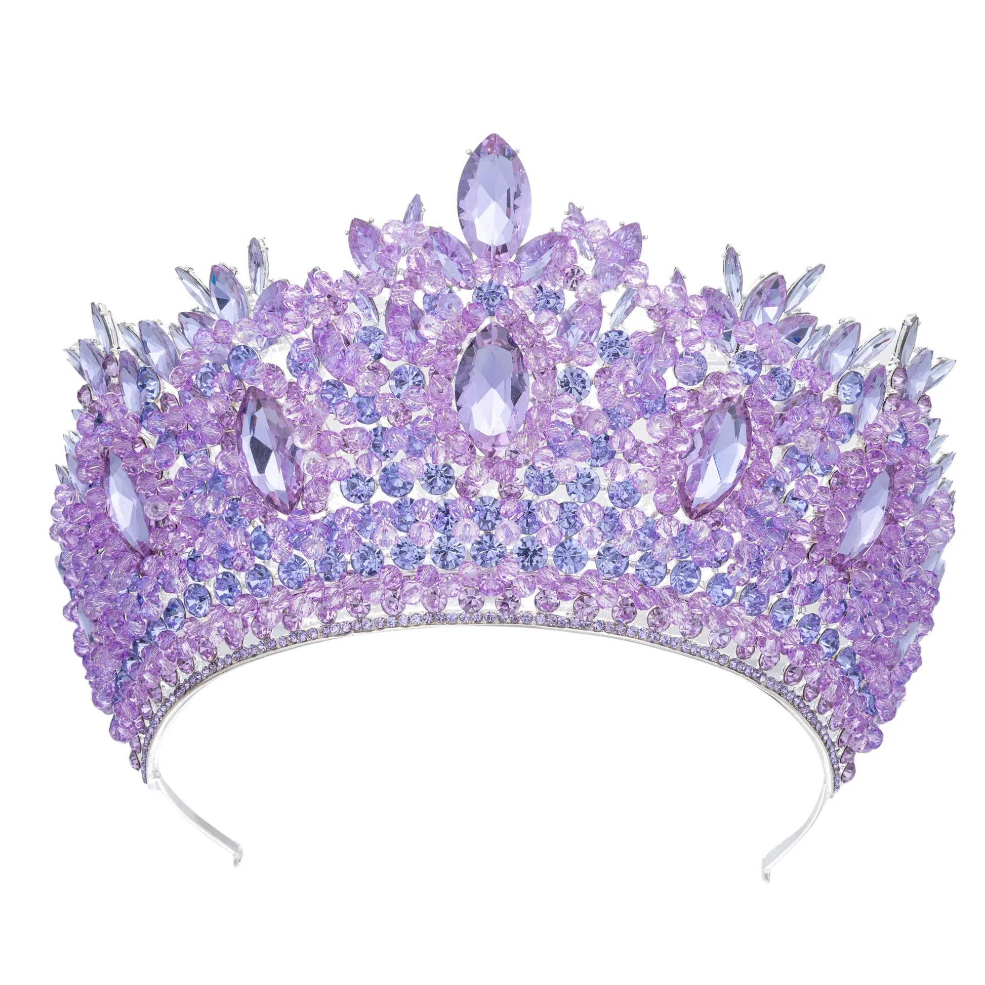 Baroque Wedding Crowns For Pageant Miss Universe Big Crystal Bridal Tiara Crown For Wedding Bride Diadem Hair Jewelry Headdress as picture 3