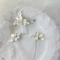 Wedding Accessories Flower Head Pieces Vintage Gold Silver Color Hair Pins Comb Bride Pearl Rhinestones Hairpins Bridal Jewelry