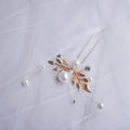 Rhinestones Pearl Hair Pin Clip Leaf Hairpin For Brides Women Gold Silver Color Head Piece Wedding Accessories Bridal Jewelry gold color