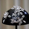 Silver Color Hairpins Crystal Pearl Head Piece For Brides Women Rhinestones Hair Pins Clips Wedding Accessories Bridal Jewelry a