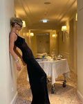 Women Sleeveless Sexy O-Neck Bodycon Bandage Long Maxi Dress Celebrity Red Carpet Elegant Evening Party Dress