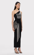 Arrival Women Sexy Halter Off the Shoulder Silver Tassels Bodycon Long Bandage Dress Evening Party Celebrate Cocktail Wear