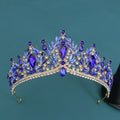 Baroque Crowns And Tiaras For Women Crystal Queen Princess Bridal Crown For Wedding Hair Accessories Party Prom Hair Jewelry as picture 1