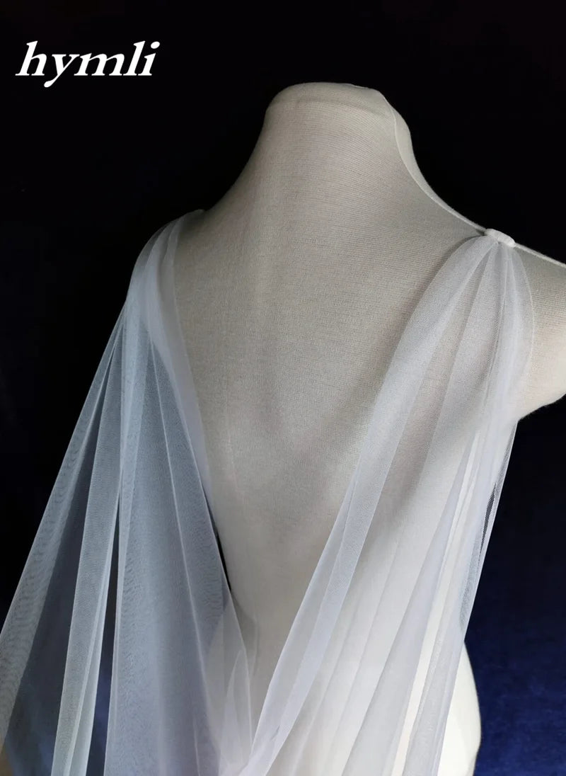 Bridal Cape Veil Soft Draped Tulle Wedding Cape