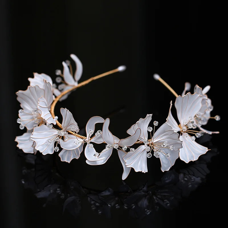 Wedding Hair Accessories Flower Headband Handmade Hairband For Brides Women Headpieces Headdress Gifts Headwear Bridal Jewelry a
