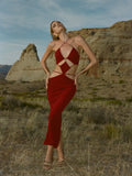 Arrival Sexy Hollow Out Halter Long Bandage Dress Fashion‘s Sexy Woman Package Hips Bodycon Dress Summer Vocation Vestido