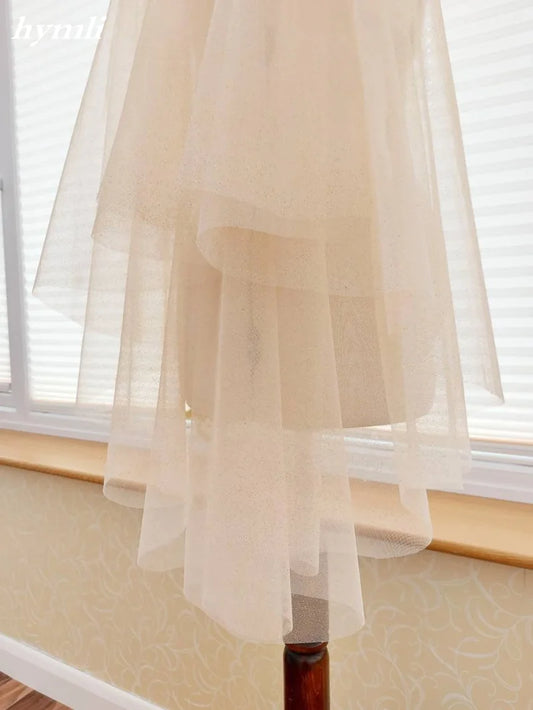 2 Tier Bridal Veil Cut Edge Champagne Wedding Veil