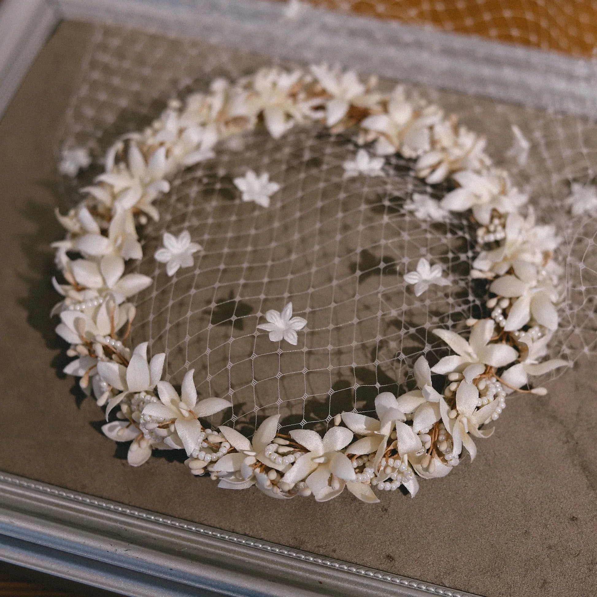 Flower Headband Headpiece Veil Lace Hairband For Bride Women Dinner Dress Headdress Headwear Wedding Accessories Bridal Jewelry