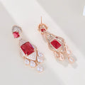 Vintage AAA Zircon Bridal Earrings CZ Cubic Zirconia Wedding Earring For Women Brides Accessories Dinner Party Dress Jewelry