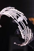 Wedding Hair Accessories Zirconia Rhinestones Tiaras and Crowns Crystal Headband Women Brides Pageant Prom Diadem Bridal Jewelry