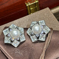 Luxury AAA Zircon Bridal Earrings Pearl CZ Cubic Zirconia Wedding Earring Brides Women Accessories Party Dinner Dress Jewelry