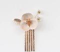 Bridal Jewelry Gold Color Hair Pin Clip Flower Leaf Head Piece For Bride Bridesmaids Women Crystal Hairpin Wedding Accessories a