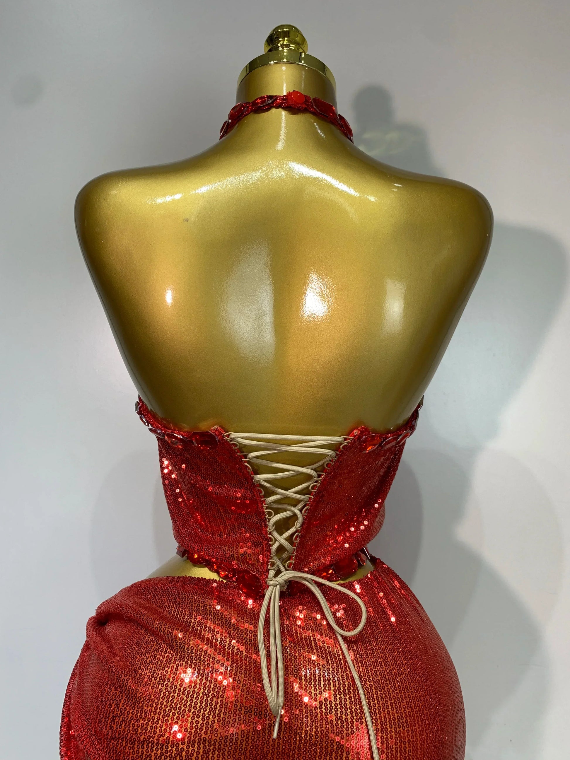 Sexy Backless Shiny Diamond Two Piece Set Women Elegant Evening Party Luxury Birthday Nightclub Singer Stage costume