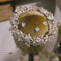Flower Headband Headpiece Veil Lace Hairband For Bride Women Dinner Dress Headdress Headwear Wedding Accessories Bridal Jewelry