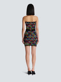 2024 New Women Sexy Halter Off the Shoulder Bodycon Mini Bandage Dress 2 Pieces Jacquard Celebrate Nightclub Party Dress Vestido