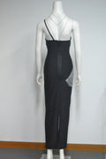 Arrival Women Sexy Halter Off the Shoulder Silver Tassels Bodycon Long Bandage Dress Evening Party Celebrate Cocktail Wear