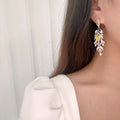 High Quality Yellow Zircon Bridal Earrings Cubic Zirconia Wedding Earring For Bride Women Accessories Dinner Party Jewelry