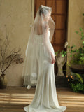 White Bridal Veil Flower Lace Wedding Veils For Brides Evening Dinner Party Dress Women Girl Gifts Hair Accessories Jewelry