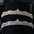 AAA Zircon Tiara Crown Zirconia Diadem Women Brides Princess Queen Headpiece Headband Wedding Accessories Bridal Hair Jewelry