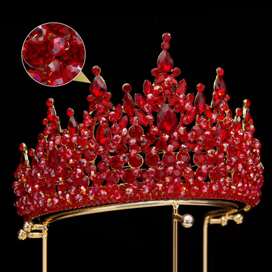 Big Wedding Crowns For Queens Bride Hair Jewelry Headdress Crystal Bridal Tiaras Crowns For Pageant Miss Universe Accessories