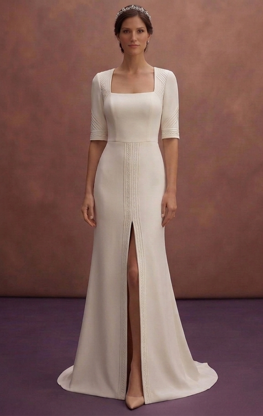 Sheath Wedding Dresses with Modern Simplicity