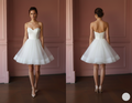Short Sweetheart Wedding Dress Tulle Ball Gown Strapless