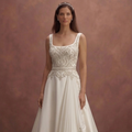 Silk A-Line Wedding Dresses with Luxurious Finish