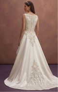 Silk A-Line Wedding Dresses with Luxurious Finish