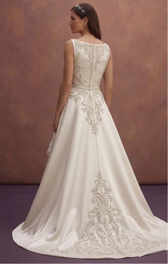 Silk A-Line Wedding Dresses with Luxurious Finish