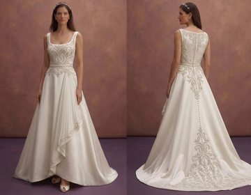 Silk A-Line Wedding Dresses with Luxurious Finish