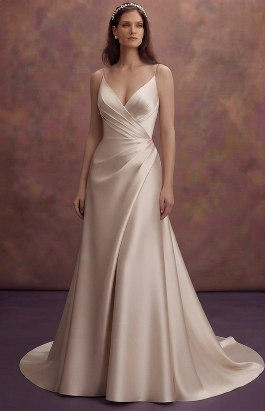 Silk Charmeuse Wedding Dresses with Luxurious Shine