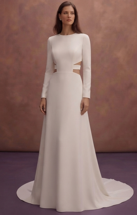 Silk Crepe Wedding Dresses with Sophisticated Simplicity