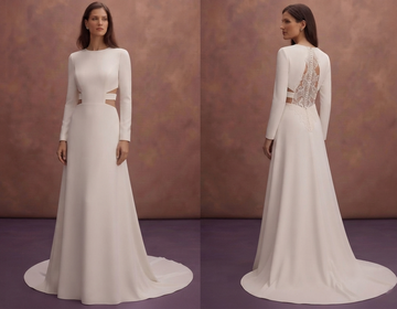 Silk Crepe Wedding Dresses with Sophisticated Simplicity