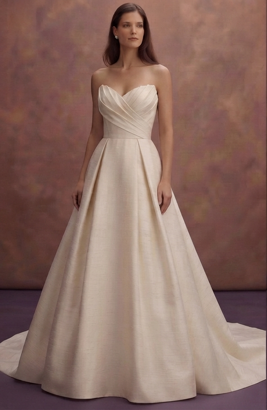Silk Dupioni Wedding Dresses with Luxurious Texture