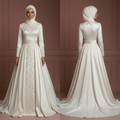 Silk Elegant Princess Wedding Dress – Ivory Modern Muslim Outfit