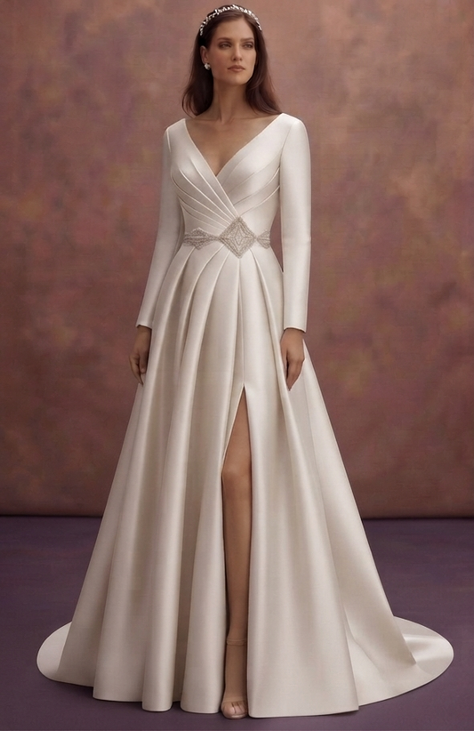 Silk Mikado Wedding Dresses with Premium Finish