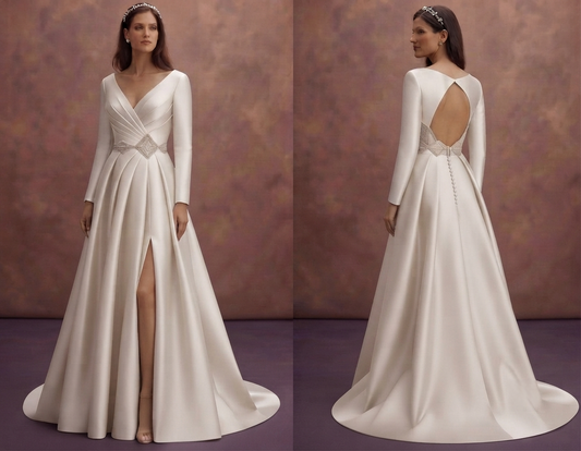 Silk Mikado Wedding Dresses with Premium Finish