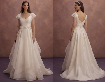 Silk Organza Bridal Gowns with Soft Structure