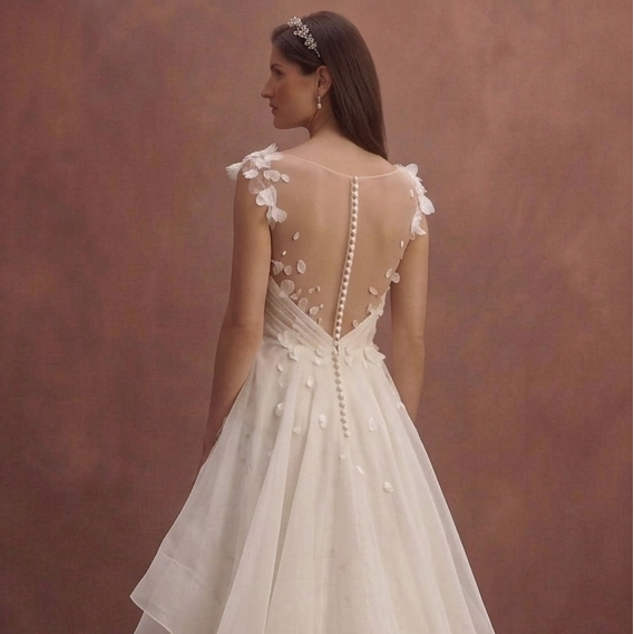 Silk Organza Wedding Dresses with Airy Beauty
