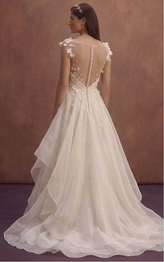 Silk Organza Wedding Dresses with Airy Beauty