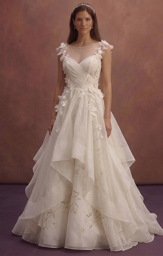 Silk Organza Wedding Dresses with Airy Beauty