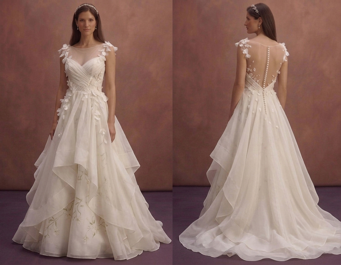 Silk Organza Wedding Dresses with Airy Beauty