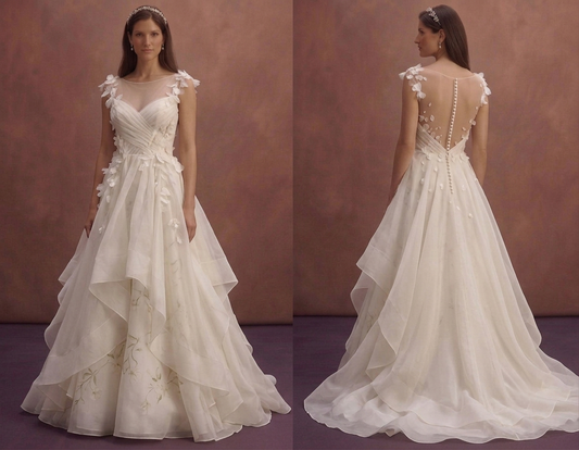 Silk Organza Wedding Dresses with Airy Beauty