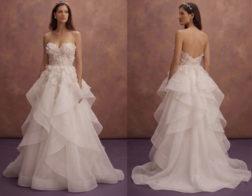 Silk Organza Wedding Dresses with Elegant Layers